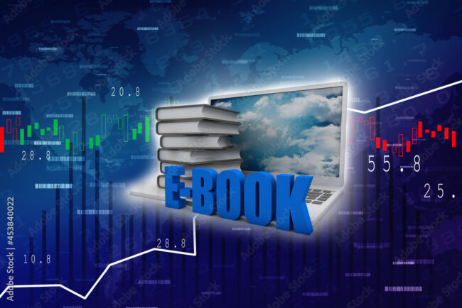 3d rendering Banking concept:E-book